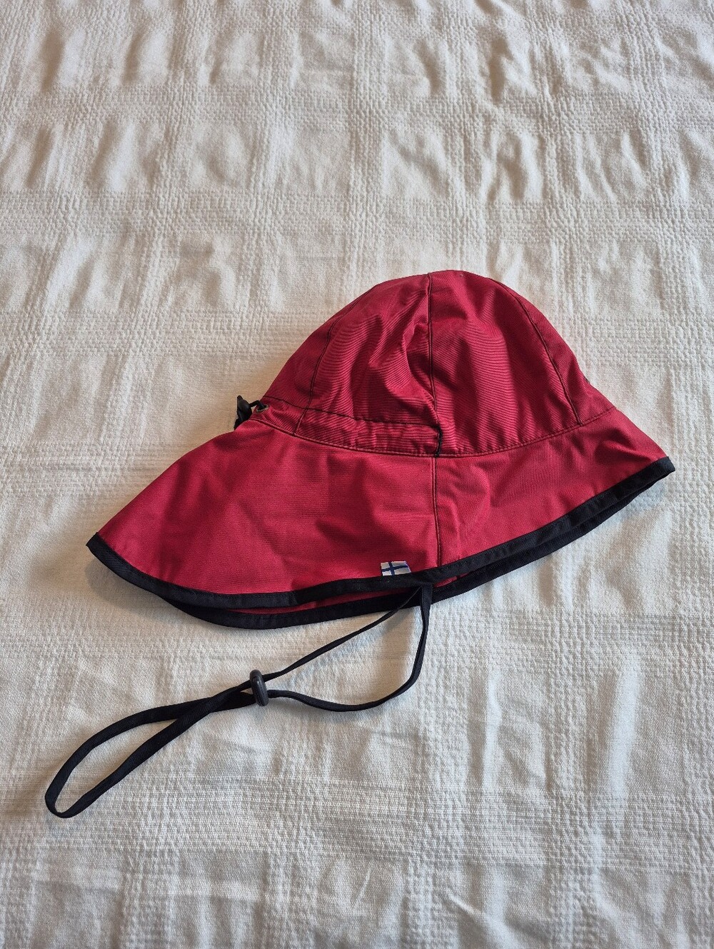 Finkid Tikhu size 52 3-6 years sherpa line hat with ear flaps, adjustable VGUC